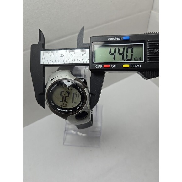 Nike Triax 35Lap Digital Chrono Watch WG48 4000 100M New Battery Black Band Mens - Picture 5 of 11